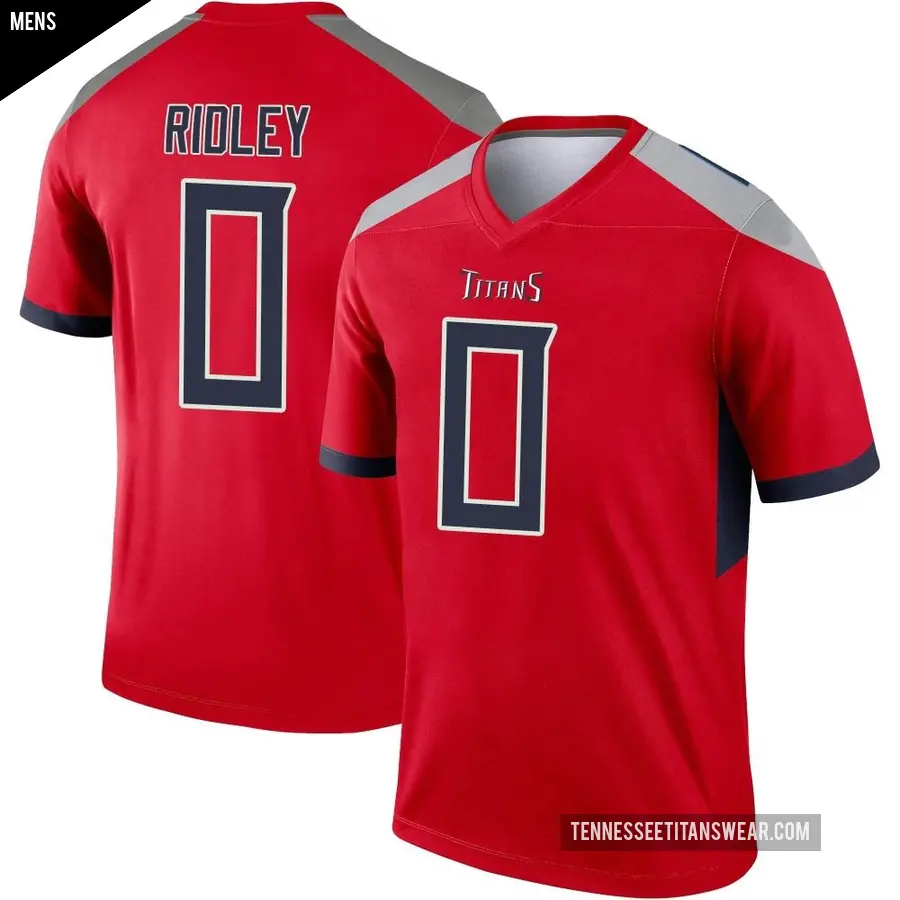 Men's Tennessee Titans ＃0 Calvin Ridley Red Legend Inverted Jersey