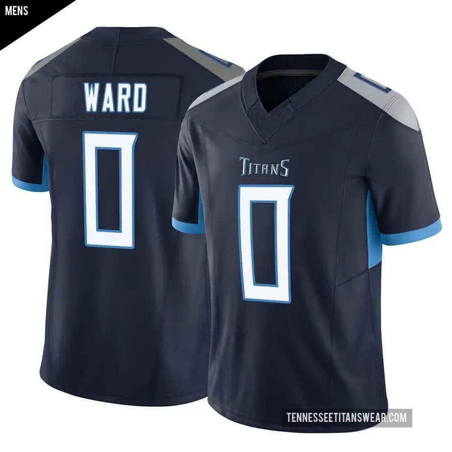 Men's Tennessee Titans ＃0 Cam Ward Navy Limited Vapor F.U.S.E. Jersey