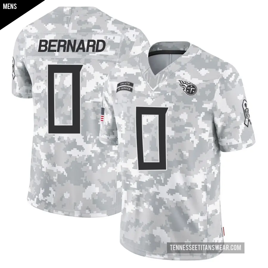 Men's Tennessee Titans ＃0 Micah Bernard Arctic Camo Limited 2024 Salute to Service Jersey