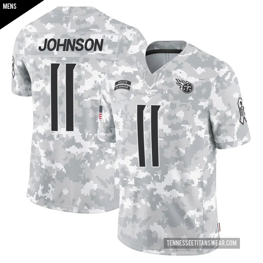 Men's Tennessee Titans ＃11 Jermaine Johnson Arctic Camo Limited 2024 Salute to Service Jersey