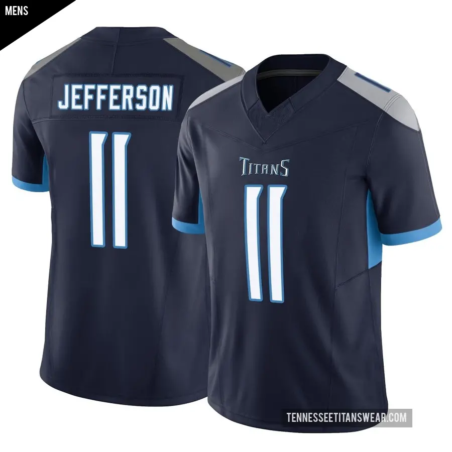 Men's Tennessee Titans ＃11 Van Jefferson Navy Limited Vapor F.U.S.E. Jersey