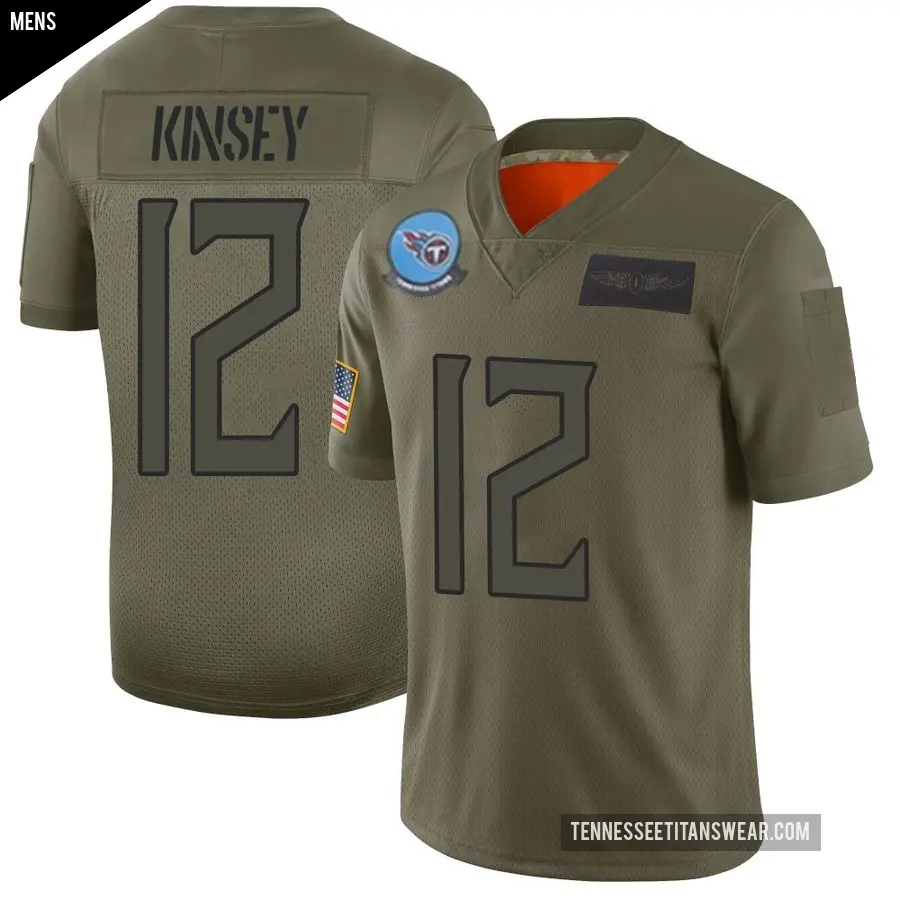 Men's Tennessee Titans ＃12 Mason Kinsey Camo Limited 2019 Salute to Service Jersey