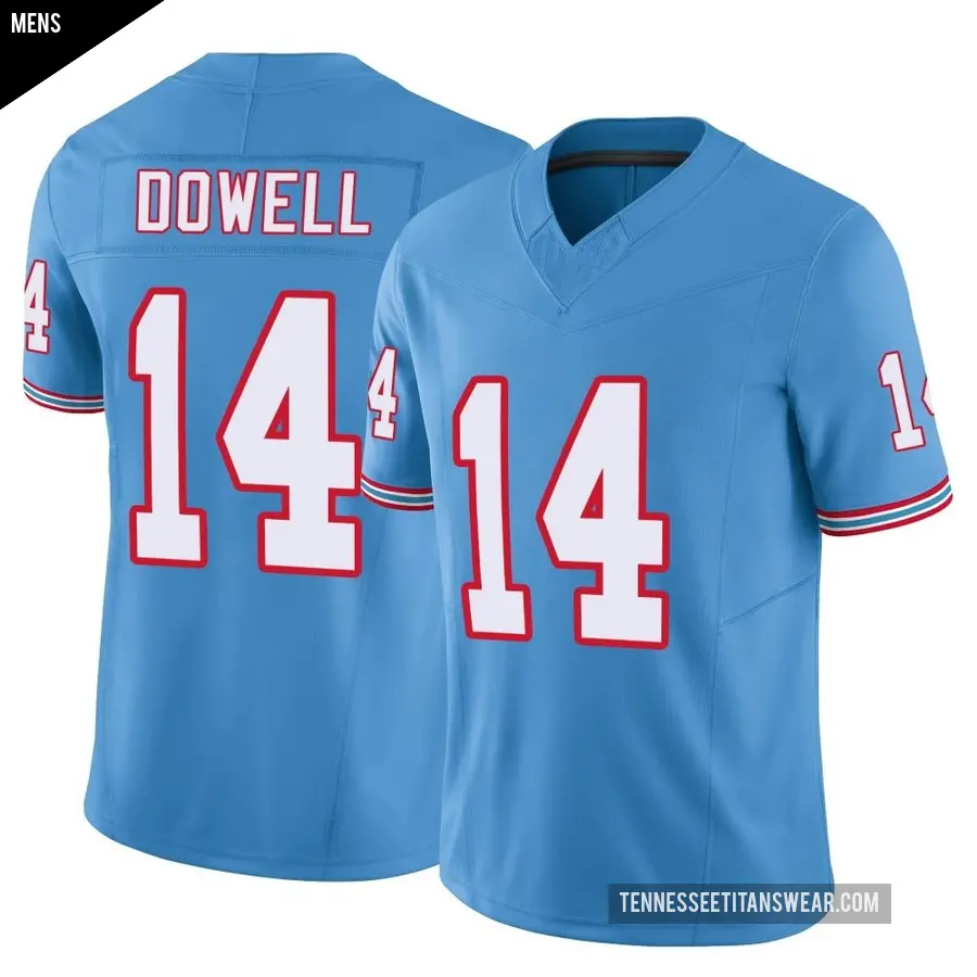 Men's Tennessee Titans ＃14 Colton Dowell Light Blue Limited Vapor F.U.S.E. Jersey