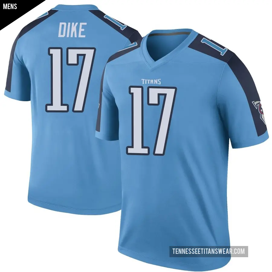 Men's Tennessee Titans ＃17 Chimere Dike Light Blue Legend Color Rush Jersey