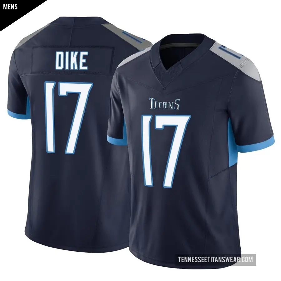Men's Tennessee Titans ＃17 Chimere Dike Navy Limited Vapor F.U.S.E. Jersey