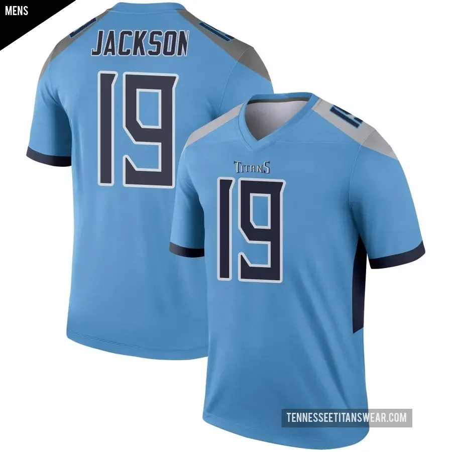 Men's Tennessee Titans ＃19 Jha'Quan Jackson Light Blue Legend Jersey