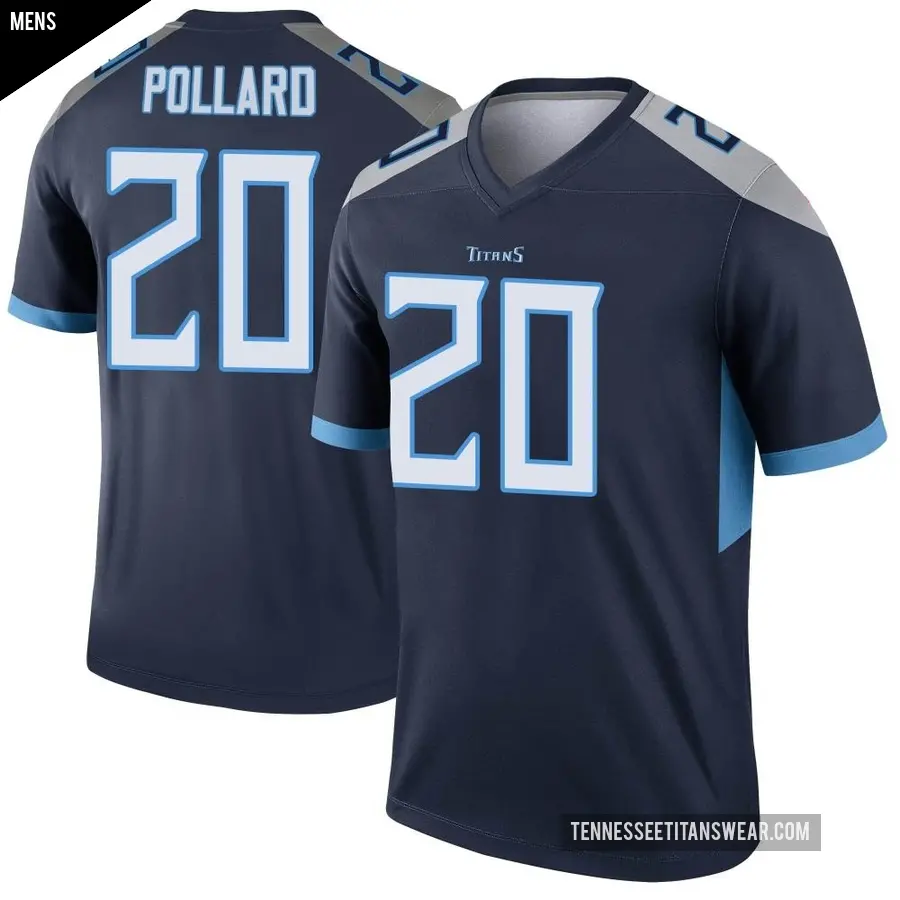 Men's Tennessee Titans ＃20 Tony Pollard Navy Legend Jersey