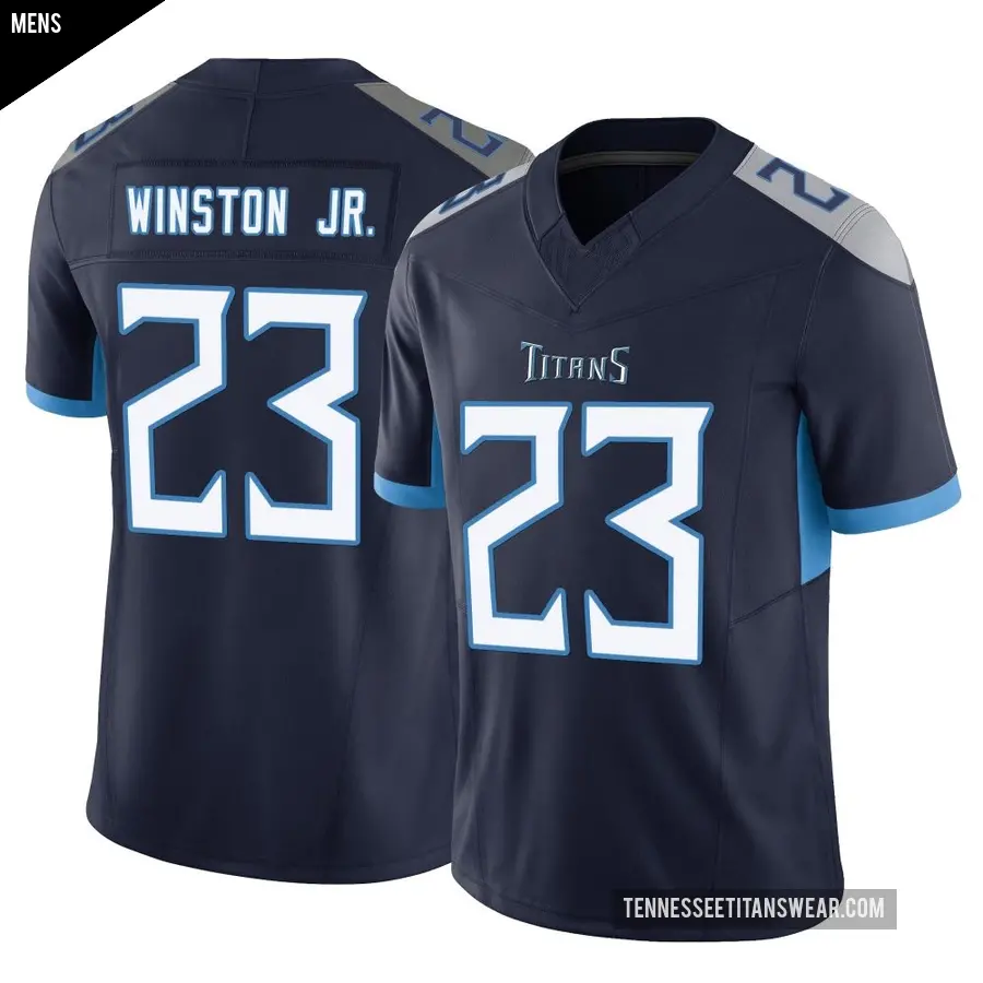 Men's Tennessee Titans ＃23 Kevin Winston Jr. Navy Limited Vapor F.U.S.E. Jersey