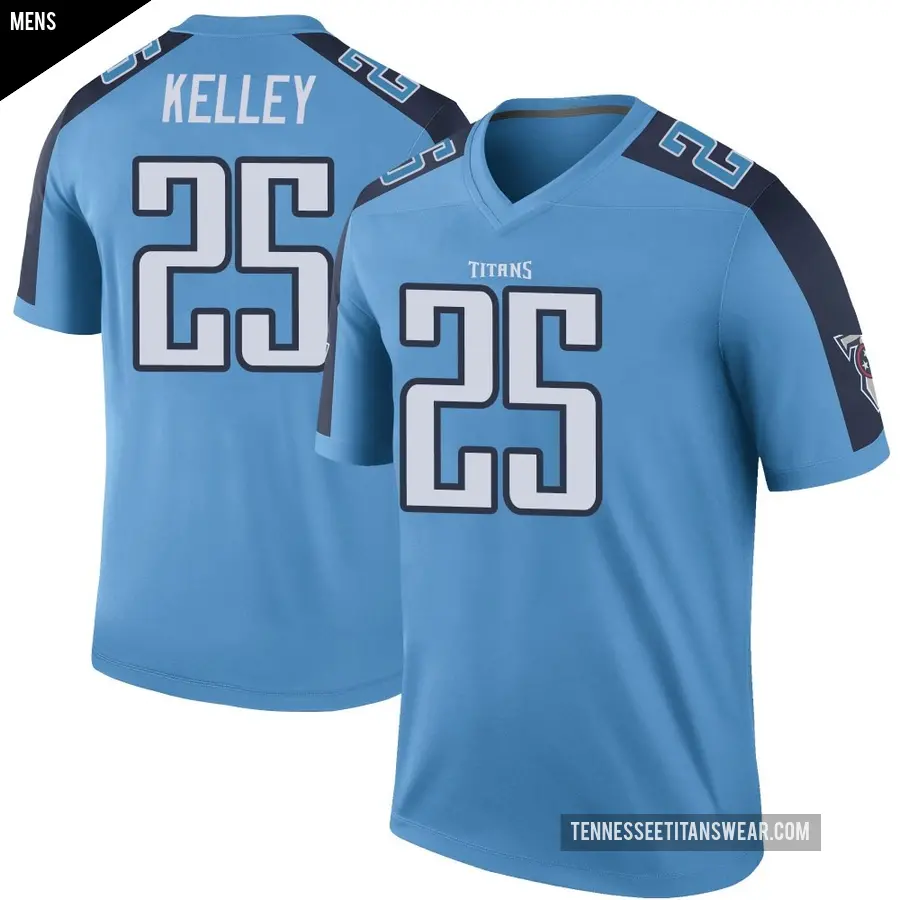 Men s Tennessee Titans 25 Joshua Kelley Light Blue Legend Color Rush Jersey Titans Store