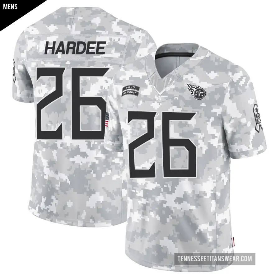 Men's Tennessee Titans ＃26 Justin Hardee Sr. Arctic Camo Limited 2024 Salute to Service Jersey