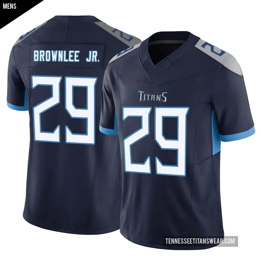 Men's Tennessee Titans ＃29 Jarvis Brownlee Jr. Navy Limited Vapor F.U.S.E. Jersey