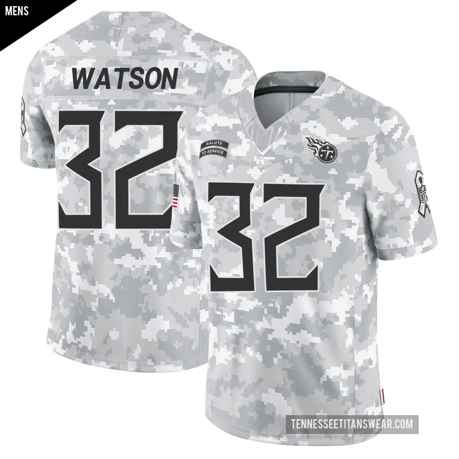 Men's Tennessee Titans ＃32 Blake Watson Arctic Camo Limited 2024 Salute to Service Jersey