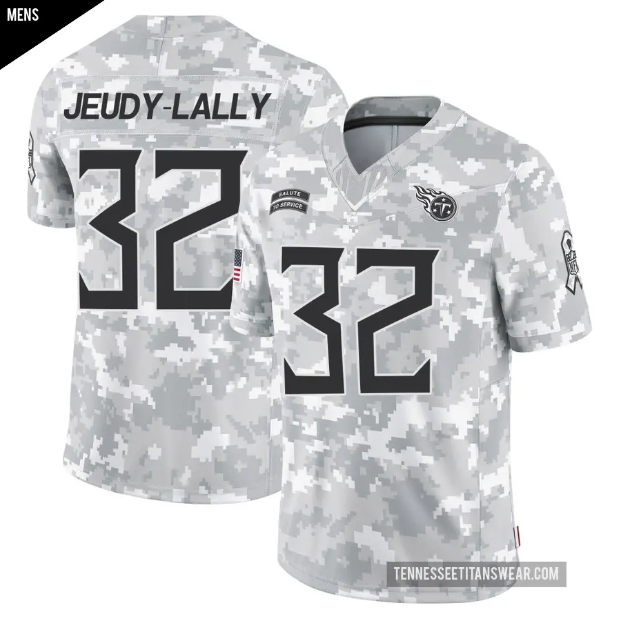 Men's Tennessee Titans ＃32 Gabe Jeudy-Lally Arctic Camo Limited 2024 Salute to Service Jersey
