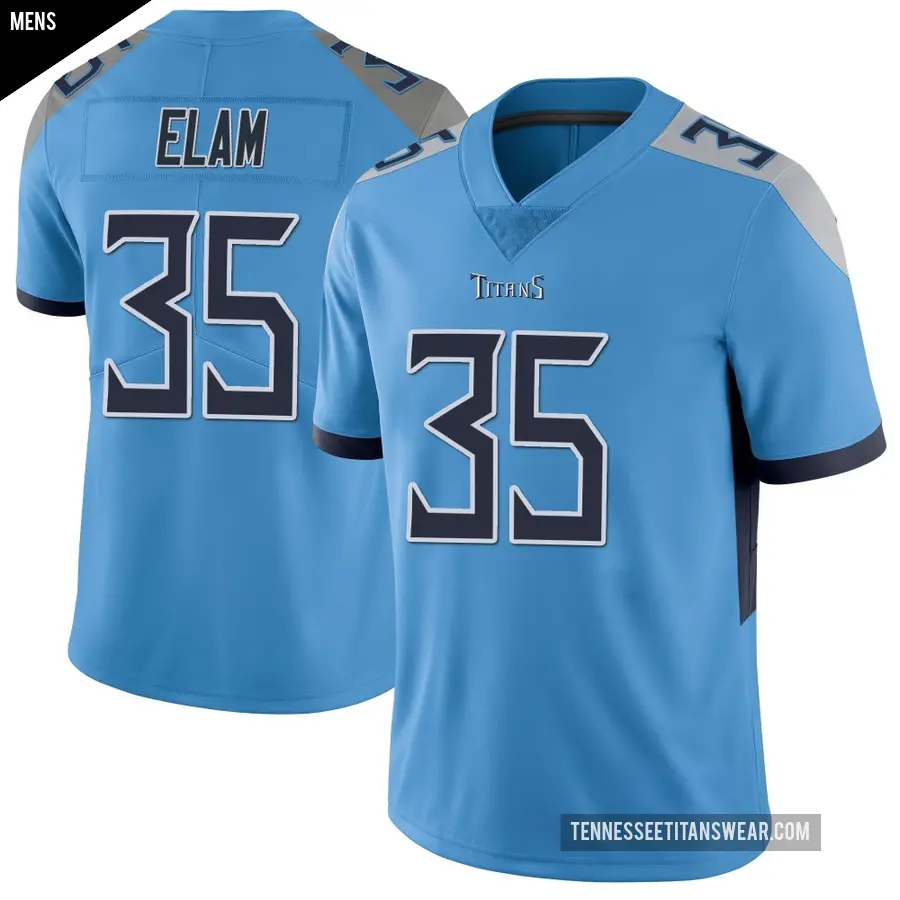 Men's Tennessee Titans ＃35 Kaiir Elam Light Blue Limited Vapor Untouchable Jersey