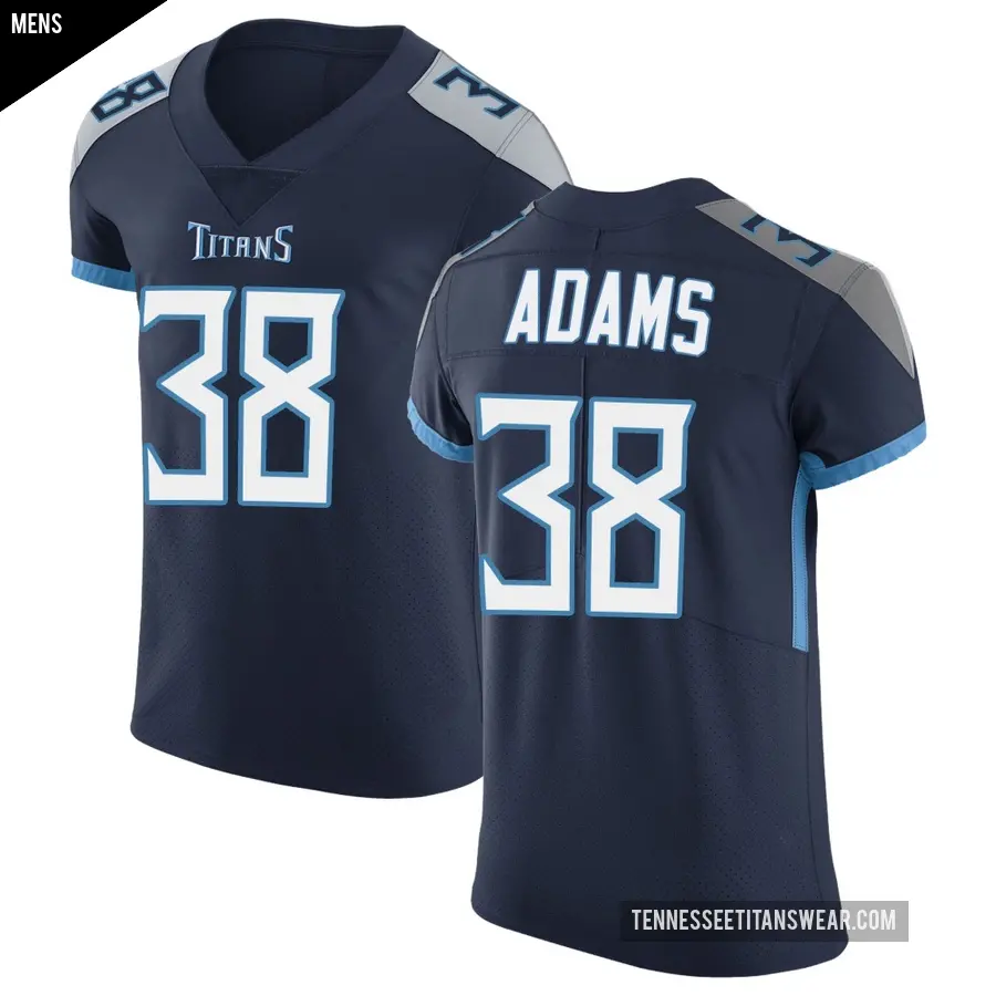 Men's Tennessee Titans ＃38 Tony Adams Navy Elite Vapor Untouchable Jersey