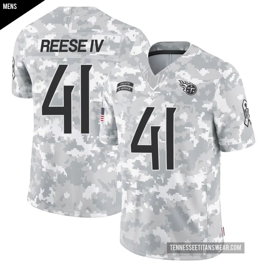 Men's Tennessee Titans ＃41 Otis Reese IV Arctic Camo Limited 2024 Salute to Service Jersey