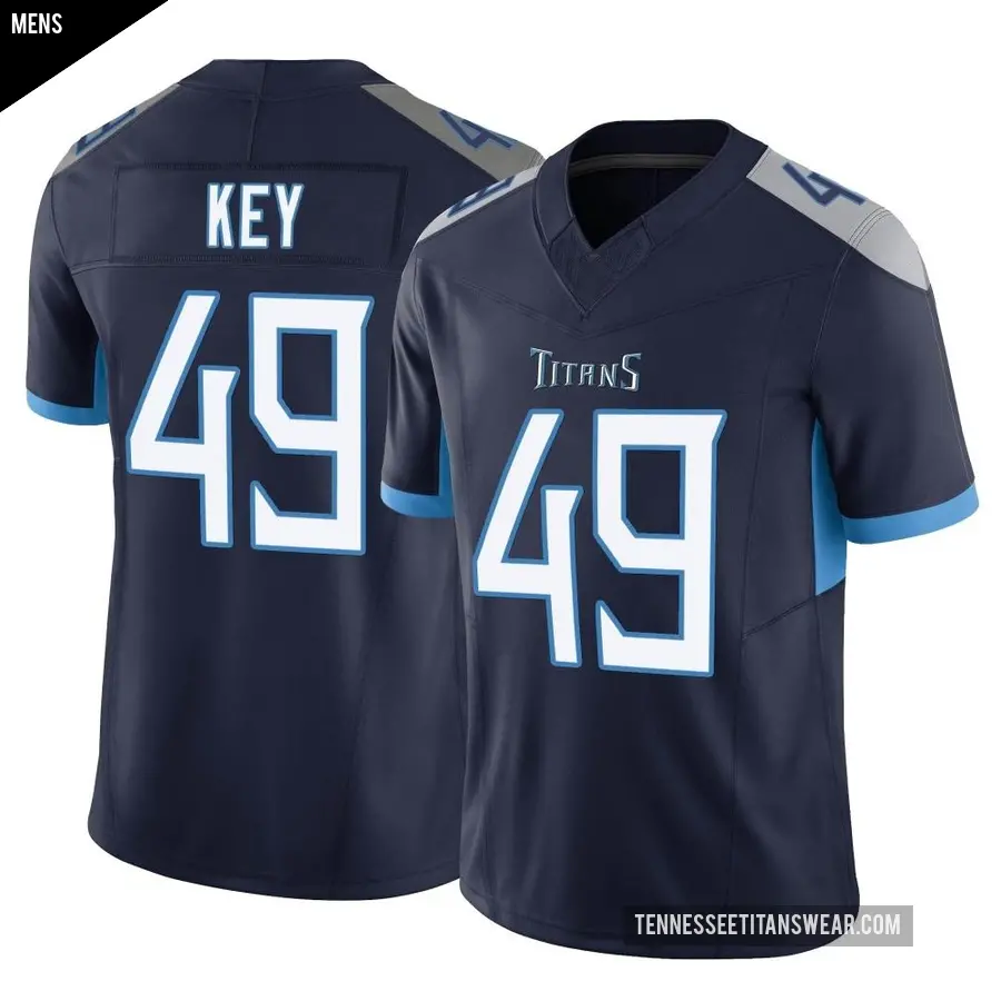Men's Tennessee Titans ＃49 Arden Key Navy Limited Vapor F.U.S.E. Jersey