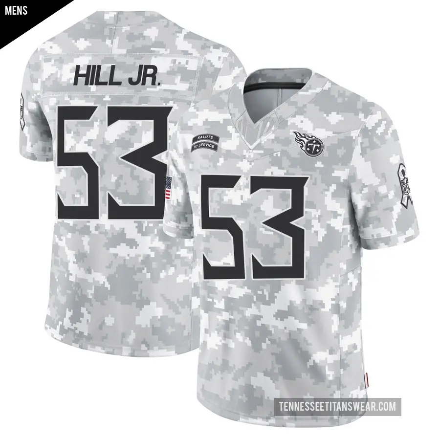 Men's Tennessee Titans ＃53 Anthony Hill Jr. Arctic Camo Limited 2024 Salute to Service Jersey