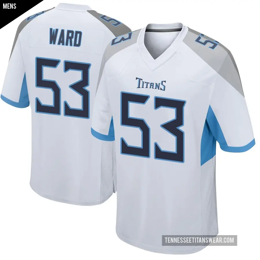 Men's Tennessee Titans ＃53 Jihad Ward White Game Jersey