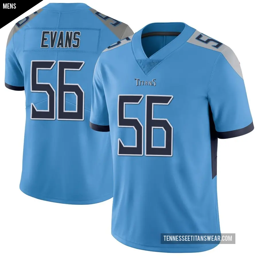 Men's Tennessee Titans ＃56 Desmond Evans Light Blue Limited Vapor Untouchable Jersey