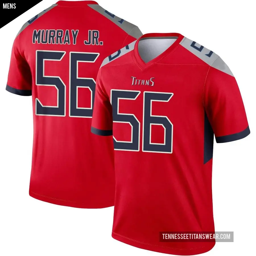 Men s Tennessee Titans 56 Kenneth Murray Jr. Red Legend Inverted Jersey Titans Store