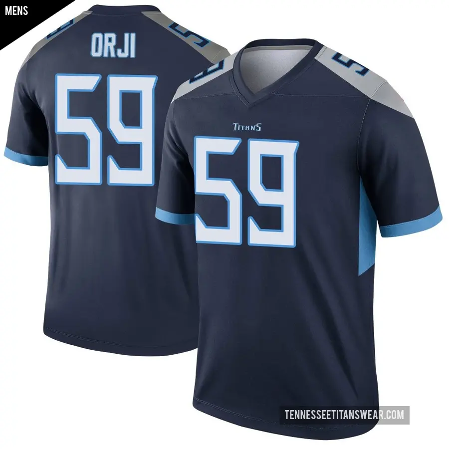 Men's Tennessee Titans ＃59 Anfernee Orji Navy Legend Jersey