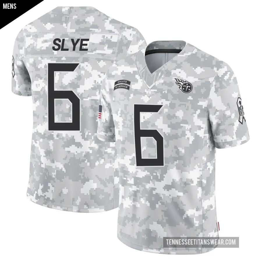 Men's Tennessee Titans ＃6 Joey Slye Arctic Camo Limited 2024 Salute to Service Jersey