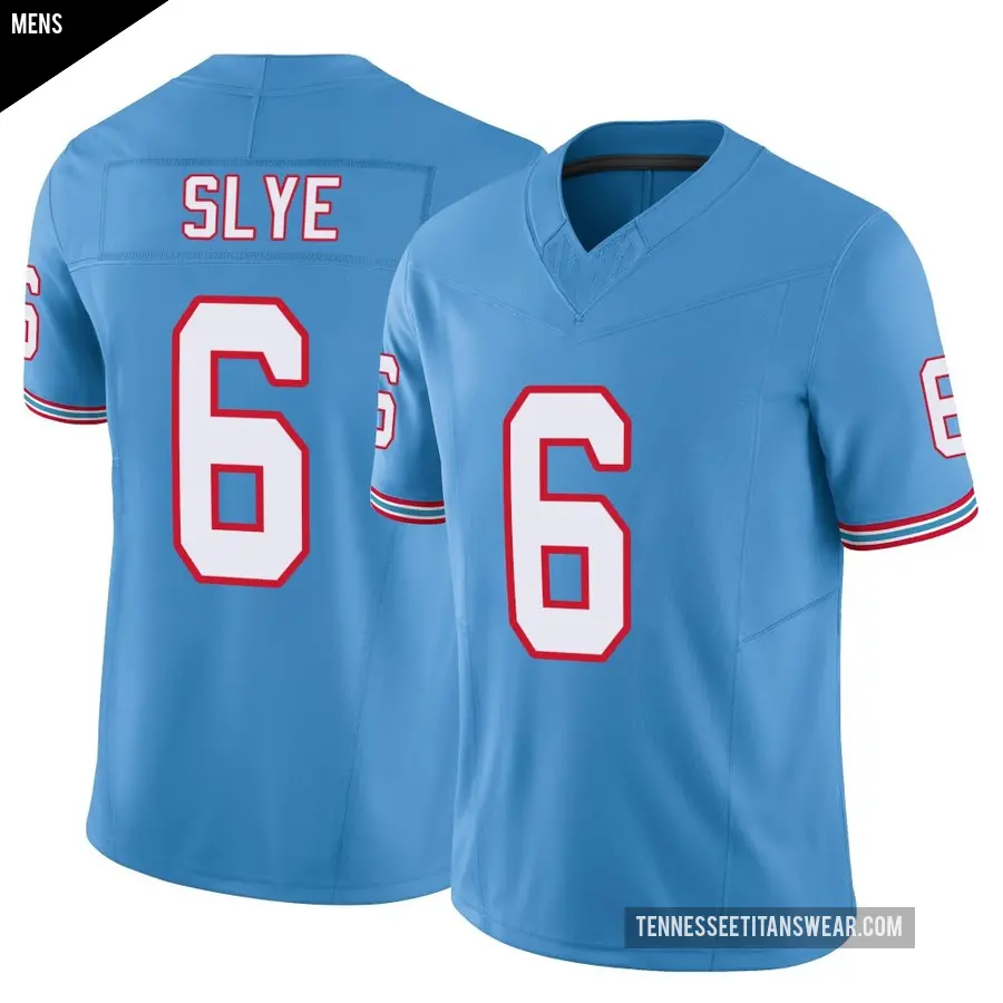 Men's Tennessee Titans ＃6 Joey Slye Light Blue Limited Vapor F.U.S.E. Jersey