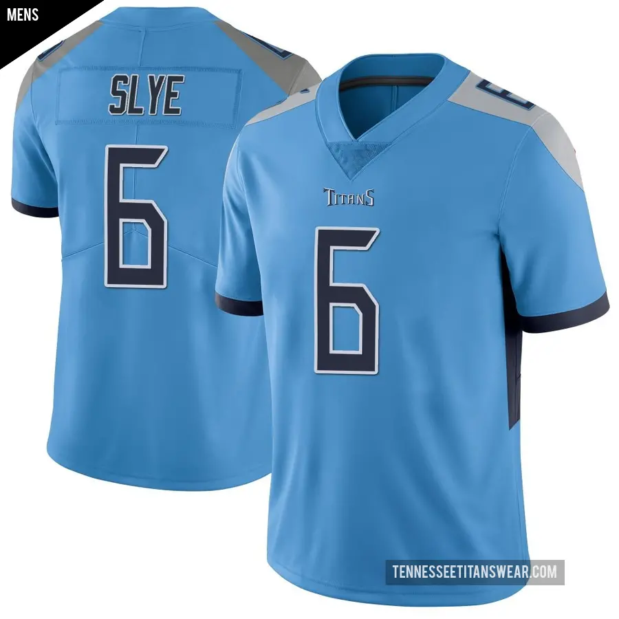 Men's Tennessee Titans ＃6 Joey Slye Light Blue Limited Vapor Untouchable Jersey