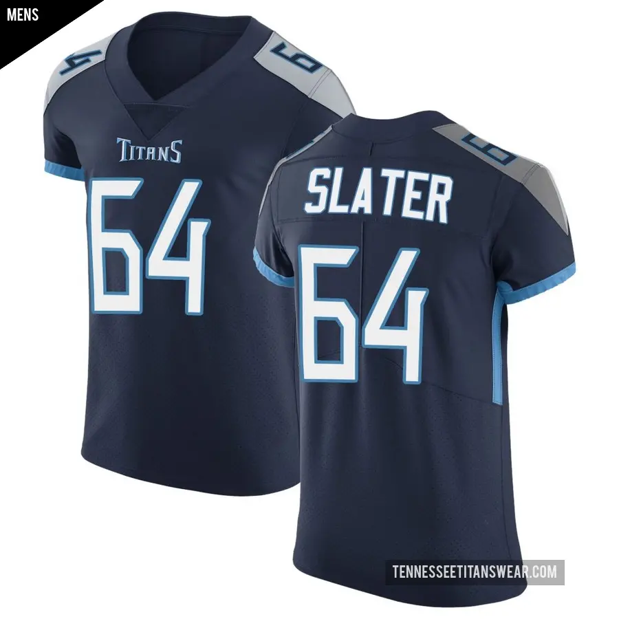 Men's Tennessee Titans ＃64 Jackson Slater Navy Elite Vapor Untouchable Jersey
