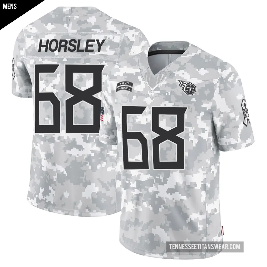 Men's Tennessee Titans ＃68 Cam Horsley Arctic Camo Limited 2024 Salute to Service Jersey