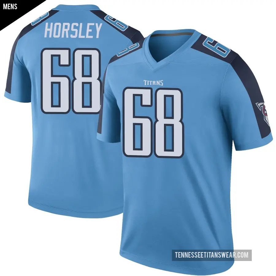 Men's Tennessee Titans ＃68 Cam Horsley Light Blue Legend Color Rush Jersey