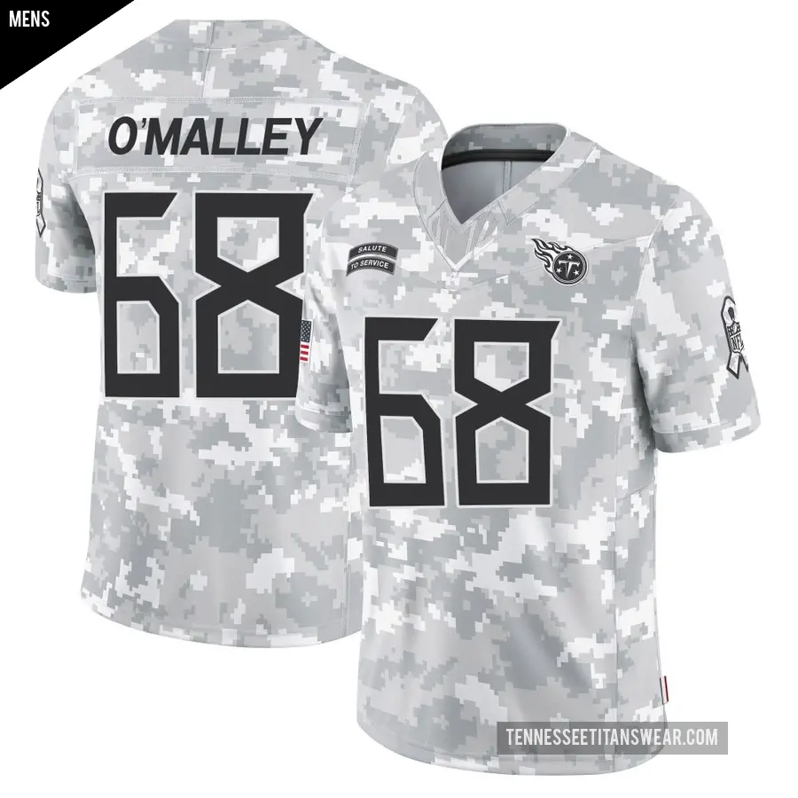 Men's Tennessee Titans ＃68 Devonte O'Malley Arctic Camo Limited 2024 Salute to Service Jersey
