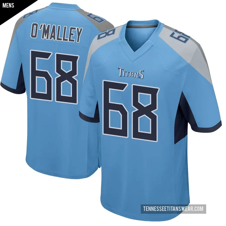 Men's Tennessee Titans ＃68 Devonte O'Malley Light Blue Game Jersey