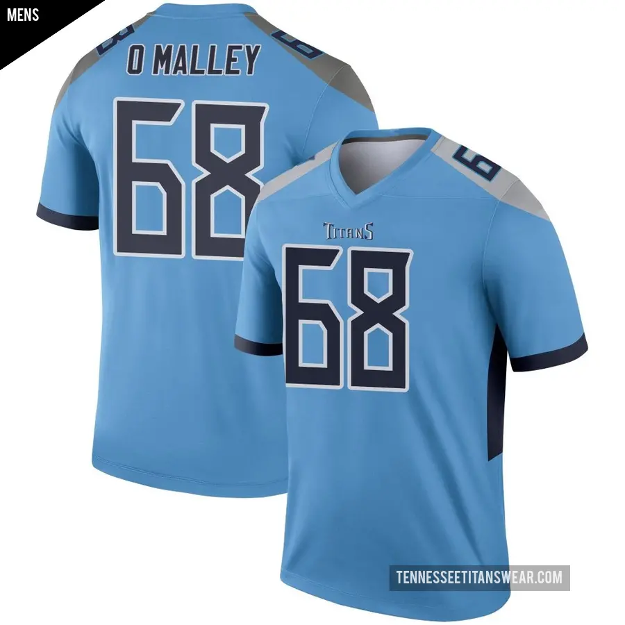 Men's Tennessee Titans ＃68 Devonte O'Malley Light Blue Legend Jersey