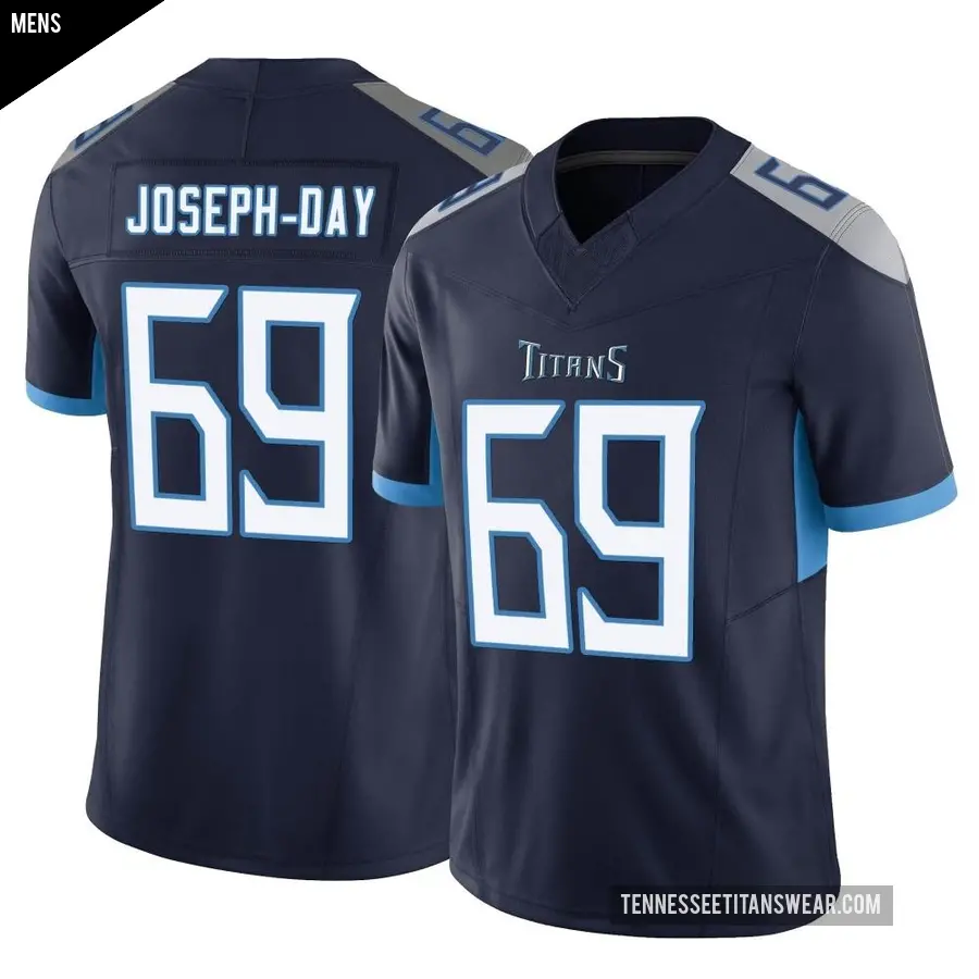 Men's Tennessee Titans ＃69 Sebastian Joseph-Day Navy Limited Vapor F.U.S.E. Jersey