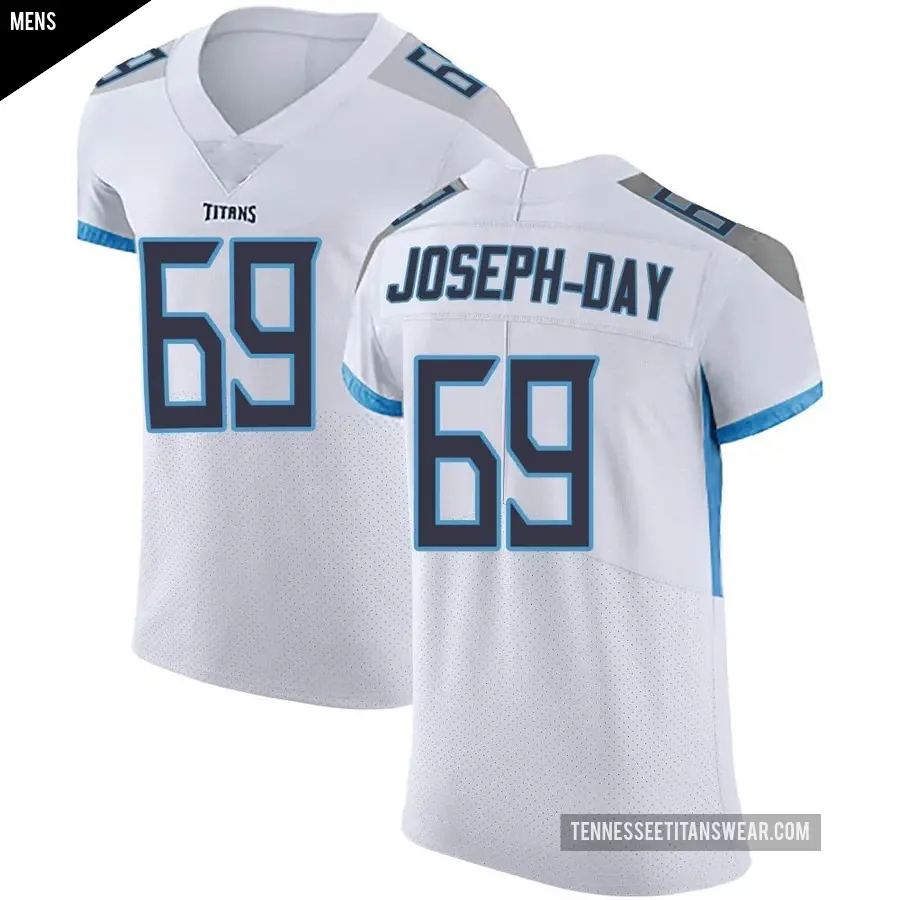 Men's Tennessee Titans ＃69 Sebastian Joseph-Day White Elite Vapor Untouchable Jersey