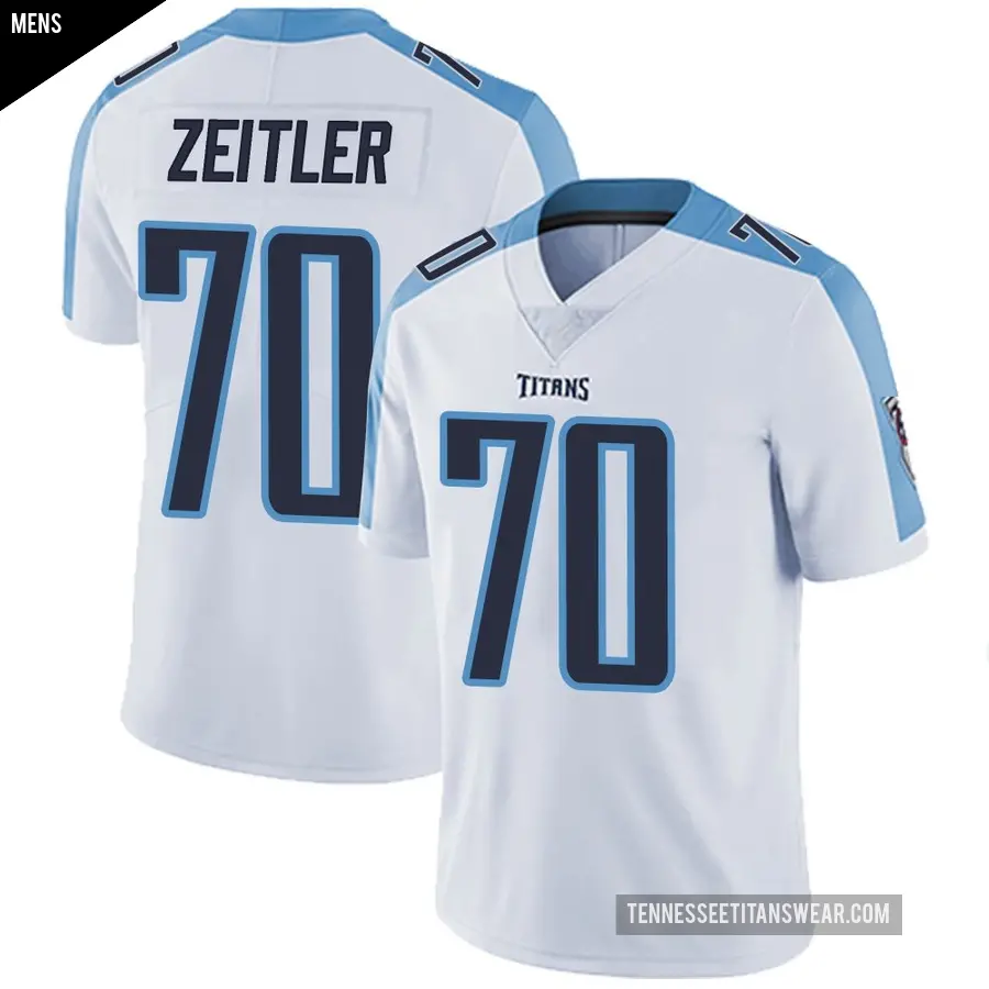 Men&#039;s Tennessee Titans &#65283;70 Kevin Zeitler White Limited Vapor Untouchable Jersey
