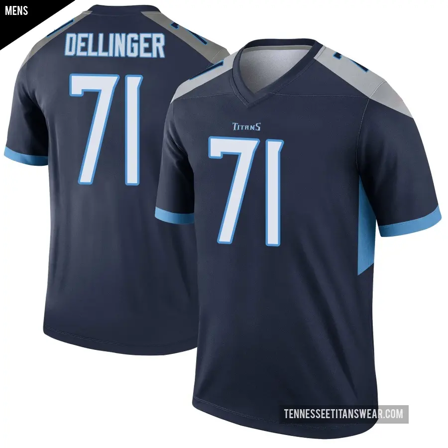 Men's Tennessee Titans ＃71 Garrett Dellinger Navy Legend Jersey