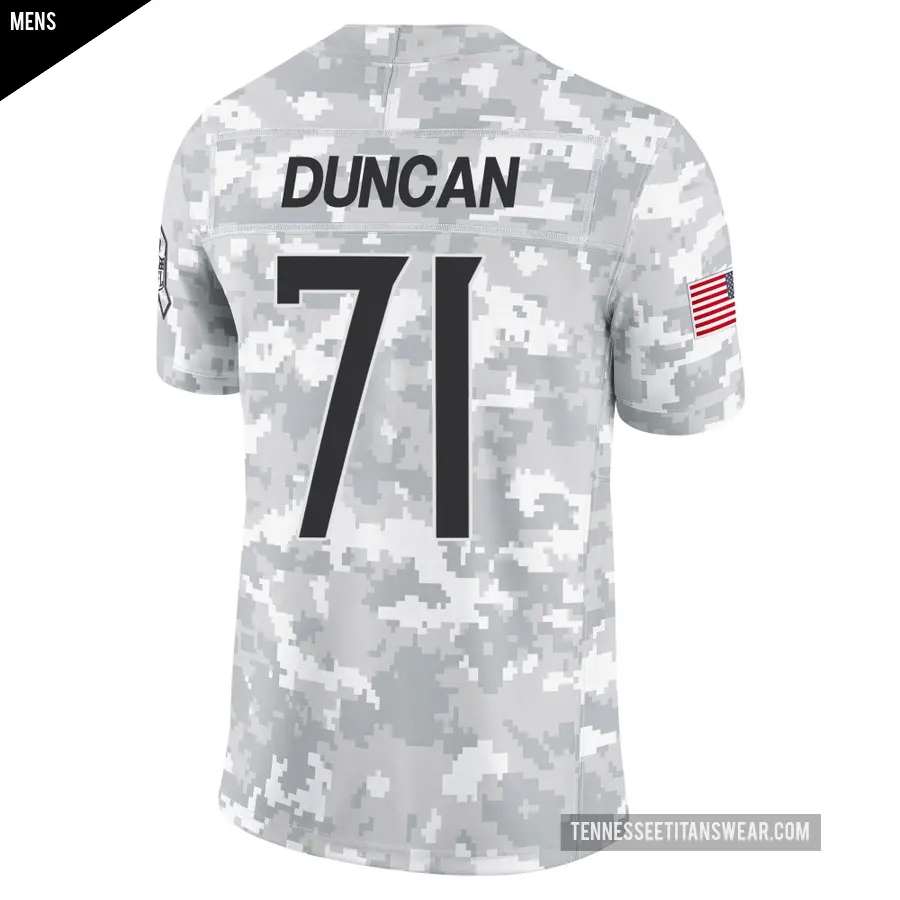 Men s Tennessee Titans 71 Jaelyn Duncan Arctic Camo Limited 2024 Salute to Service Jersey Titans Store
