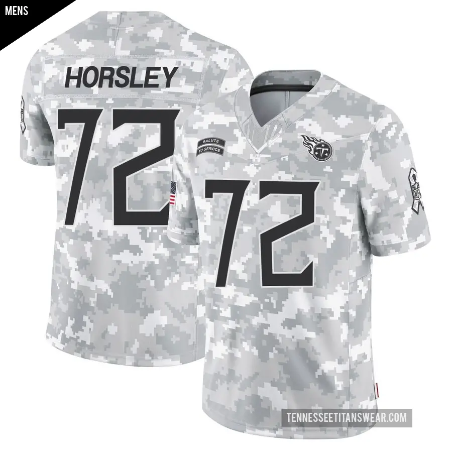 Men's Tennessee Titans ＃72 Cam Horsley Arctic Camo Limited 2024 Salute to Service Jersey