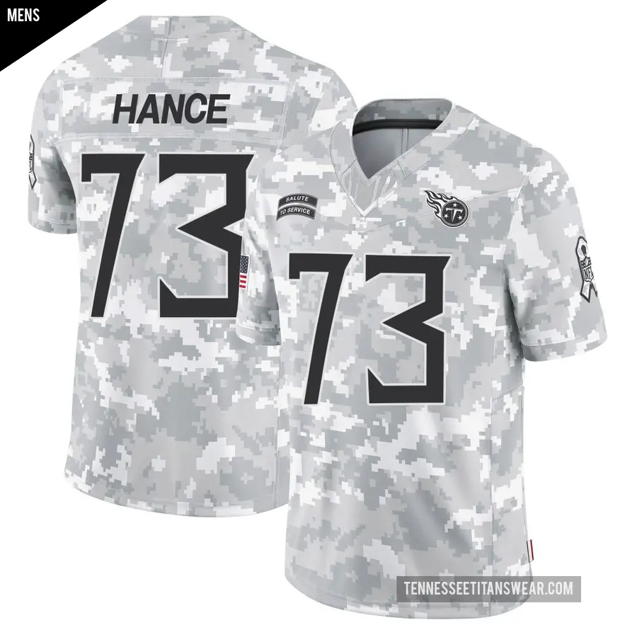 Men's Tennessee Titans ＃73 Blake Hance Arctic Camo Limited 2024 Salute to Service Jersey