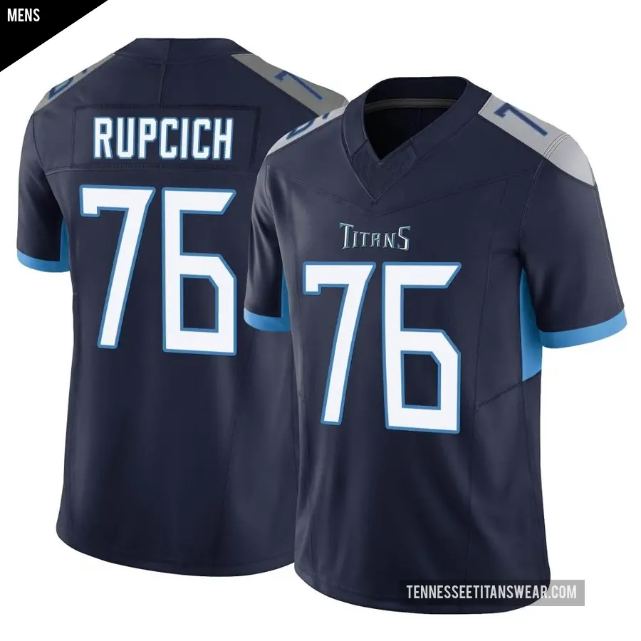 Men's Tennessee Titans ＃76 Andrew Rupcich Navy Limited Vapor F.U.S.E. Jersey