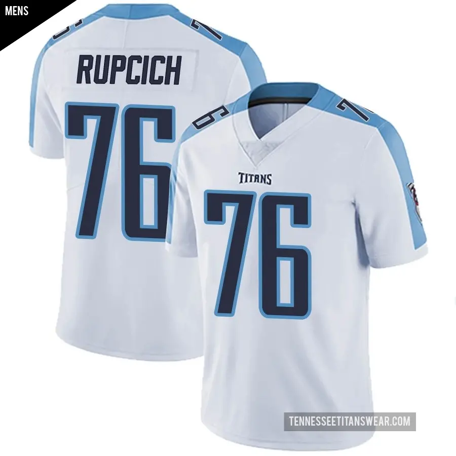 Men's Tennessee Titans ＃76 Andrew Rupcich White Limited Vapor Untouchable Jersey