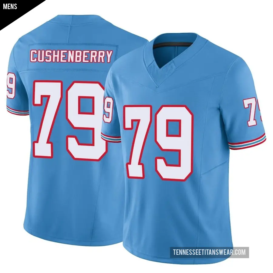 Men's Tennessee Titans ＃79 Lloyd Cushenberry III Light Blue Limited Vapor F.U.S.E. Jersey