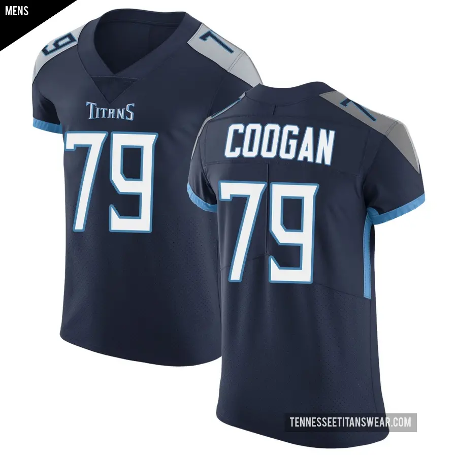 Men's Tennessee Titans ＃79 Pat Coogan Navy Elite Vapor Untouchable Jersey