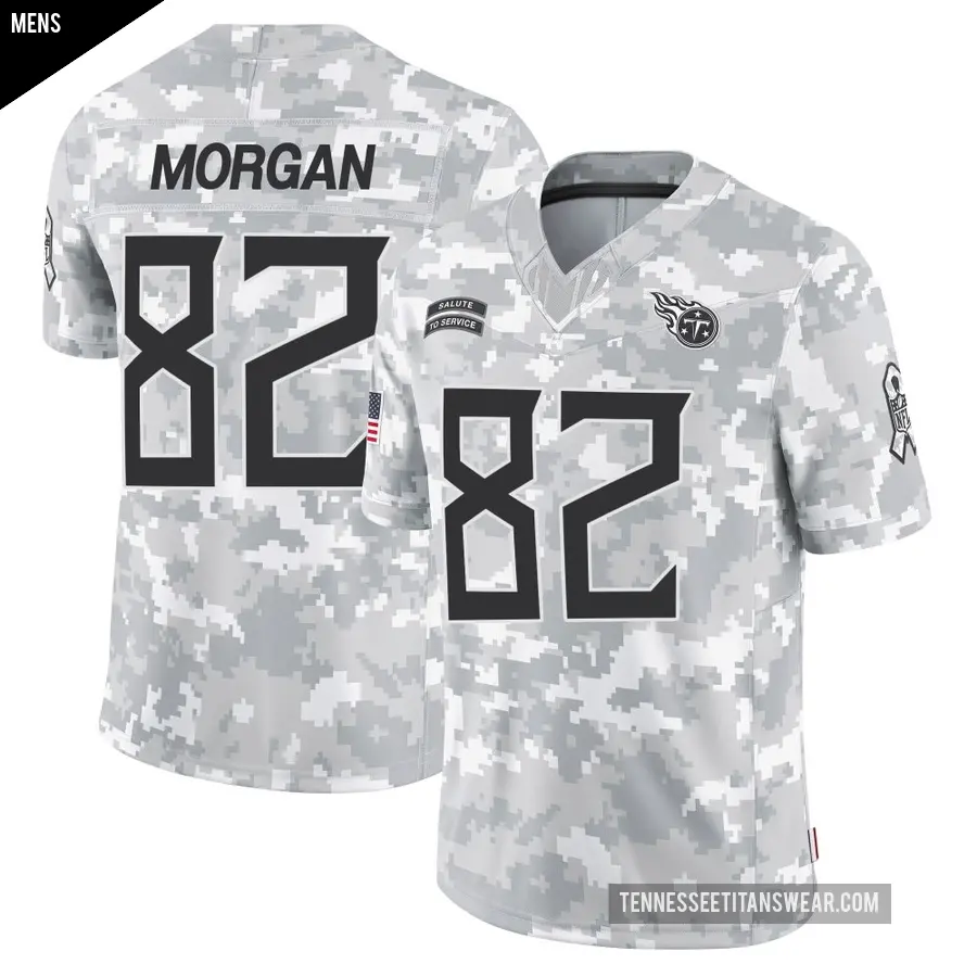 Men's Tennessee Titans ＃82 Stanley Morgan Jr. Arctic Camo Limited 2024 Salute to Service Jersey