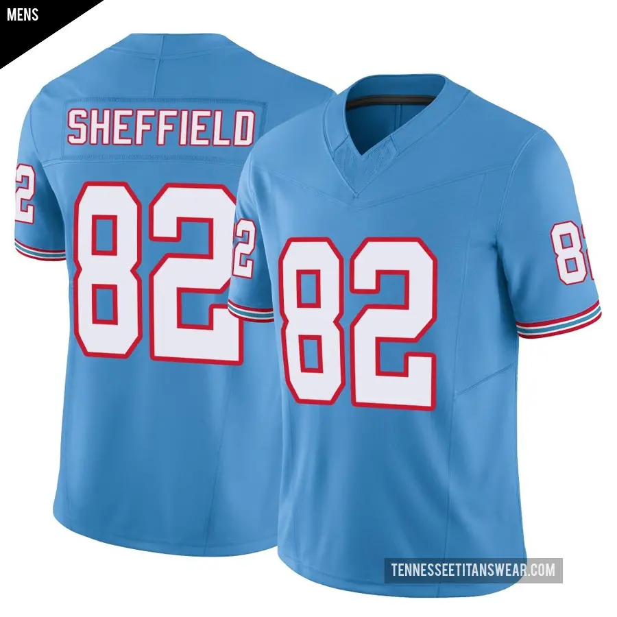 Men's Tennessee Titans ＃82 TJ Sheffield Light Blue Limited Vapor F.U.S.E. Jersey