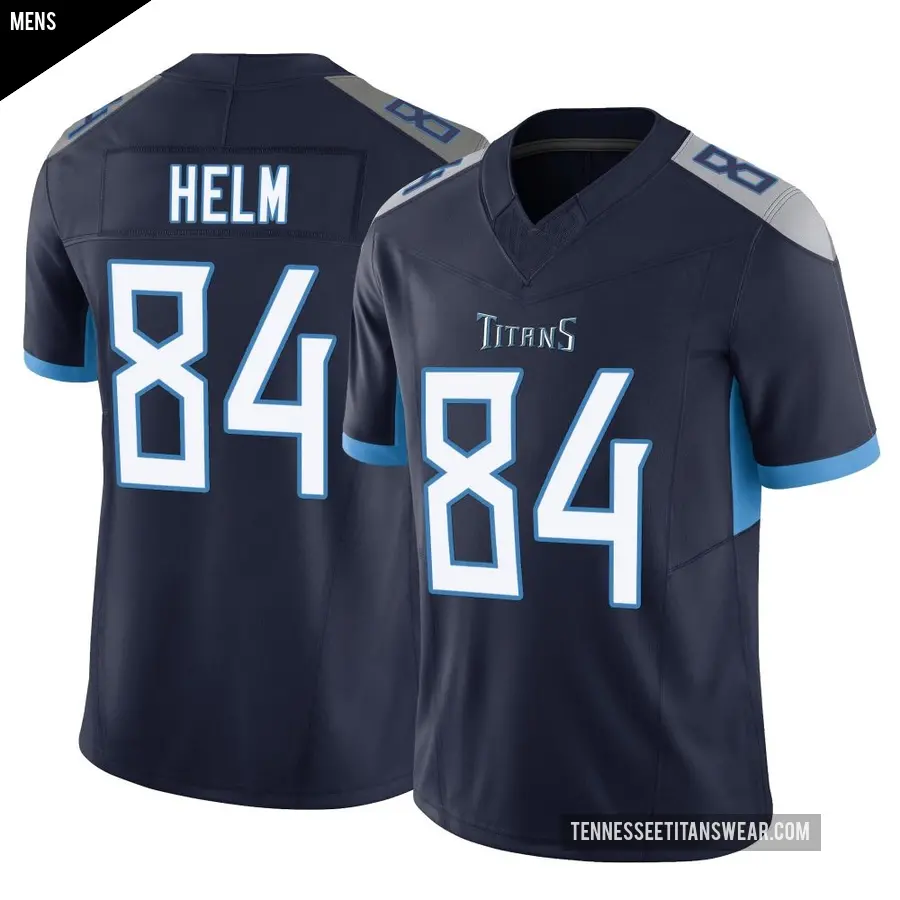 Men's Tennessee Titans ＃84 Gunnar Helm Navy Limited Vapor F.U.S.E. Jersey