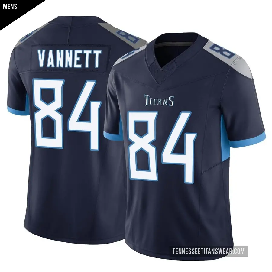 Men's Tennessee Titans ＃84 Nick Vannett Navy Limited Vapor F.U.S.E. Jersey